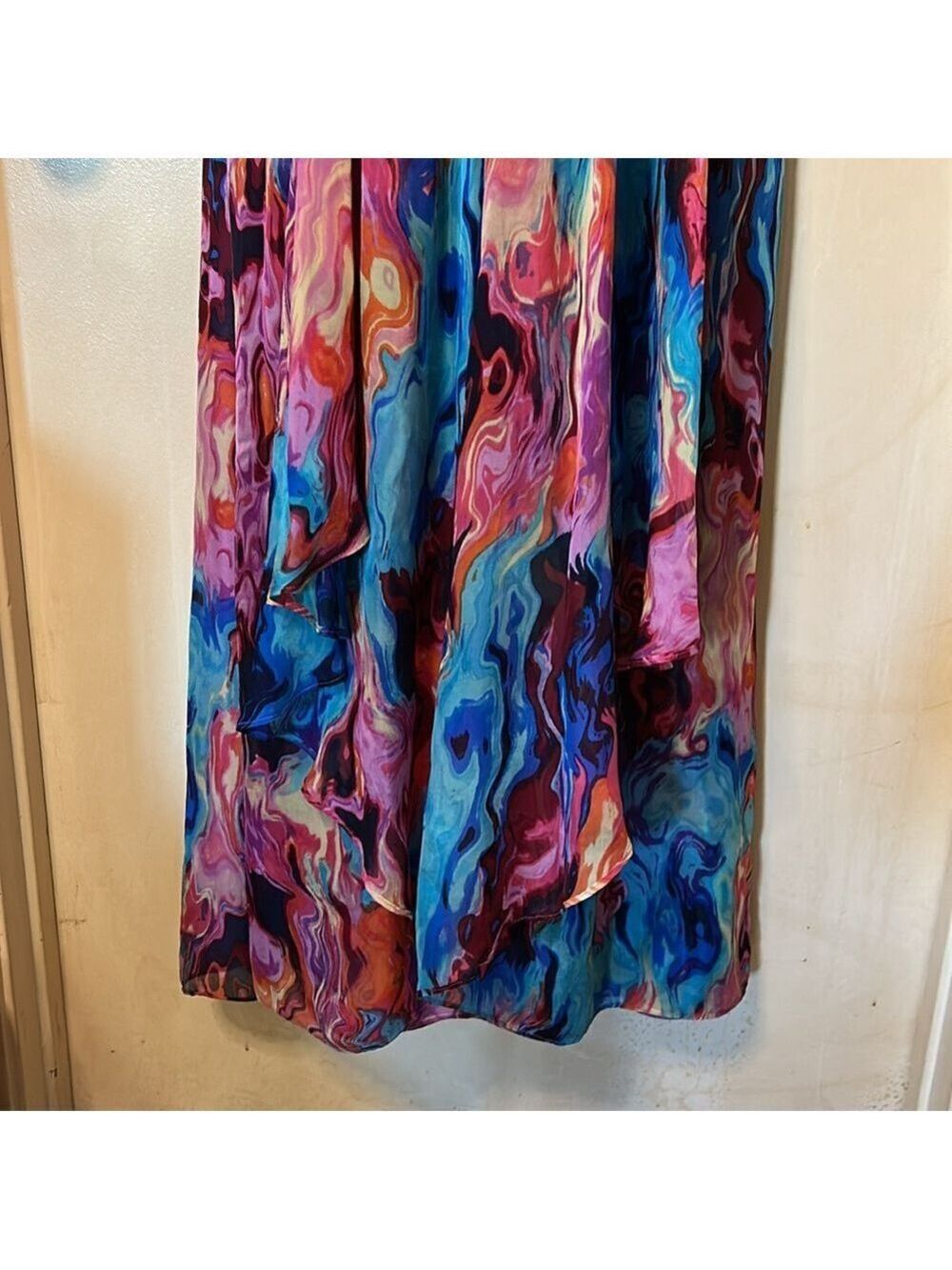 Laundry by Shelli Segal Spring Sunset Silk Strapless Gown size 8 - Picture 6 of 12